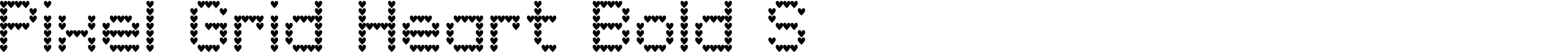 Pixel Grid Heart Bold S